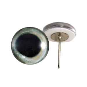 Skipjack Tuna Fish Glass Eyes On Wire Pin Posts for Felt Doll Making, Felting and Crafts - Choose Your Size 6mm, 8mm, 10mm, 12mm, 14mm, 16mm