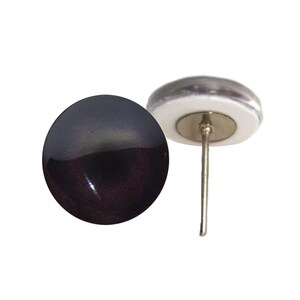 Dark Shiny Seal Glass Eyes On Wire Pin Posts for Needle Felting Supplies Fantasy Doll Making - Sizes 6mm, 8mm, 10mm, 12mm, 14mm, 16mm