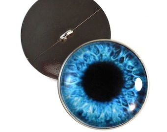 Olhos de botão azul-claro para bonecas humanas, de 10 mm a 30 mm, com argola para costurar em haste, ideais para brinquedos de pelúcia, crochê, confecção de bijuterias e outros trabalhos manuais.
