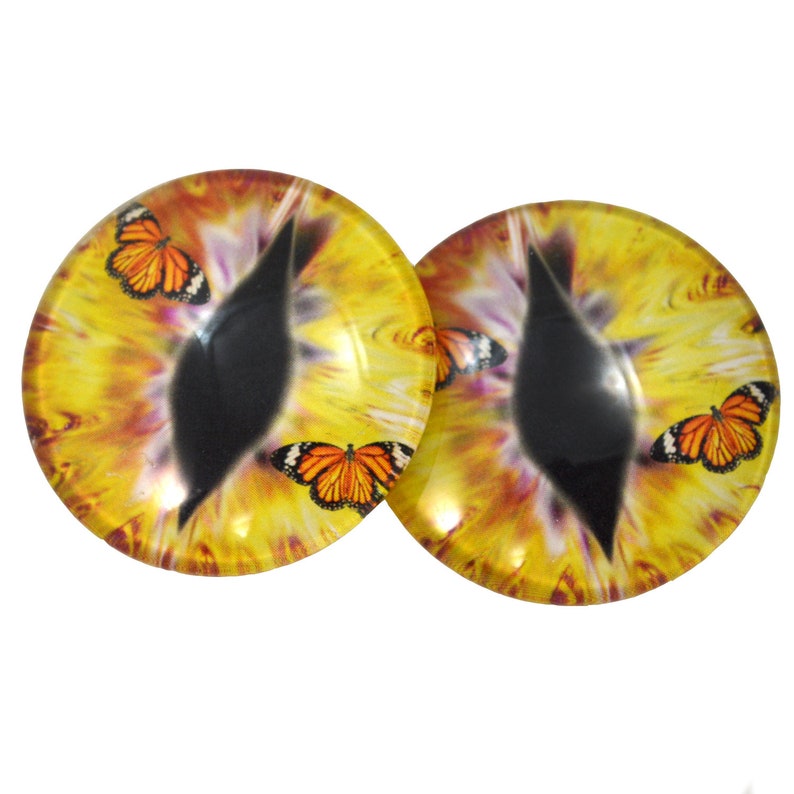 Art Sculptures Jewelry Fursiut Pair of 40mm Big Blue Anime Doll Glass Eyes Set