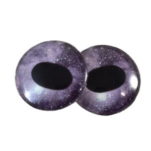 Pair of Dark Purple Unicorn Glass Eyes - Choose Your Size: 6mm, 8mm, 10mm, 12mm, 14mm, 16mm, 20mm, 25mm, 30mm, 40mm - Fantasy Glass Eyes