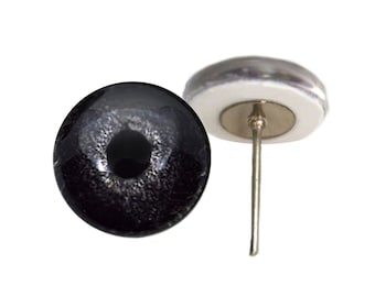 Black Bird Glass Eyes On Wire Pin Posts voor het maken van vilten poppen en andere ambachten - Kies uw maat 6mm, 8mm, 10mm, 12mm, 14mm, 16mm