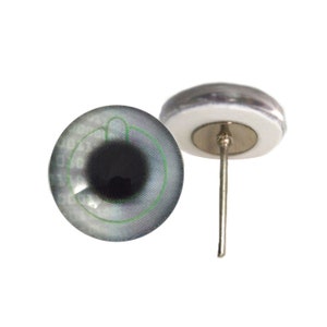 Computer Power Button Glass Eyes On Wire Pin Posts for Felt Doll Making and Other Crafts - Choose Your Size 6mm, 8mm, 10mm, 12mm, 14mm, 16mm