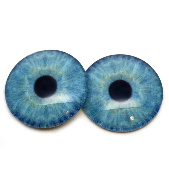 4 paar Oval flache realistische Kunststoff-Augen für wiedergeborene Puppen 