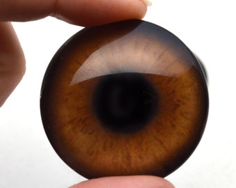 Brown Sasquatch Glass Eyes 6mm to 40mm Jewelry Making Art Doll Supplies Taxidermy Sculptures Polymer Clay Eyeball Flatback Domed Cabochons
