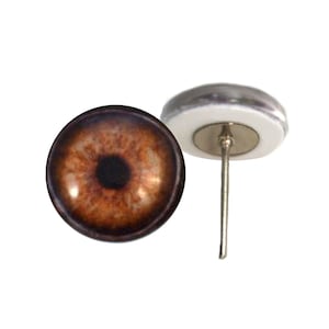 Elephant Glass Eyes On Wire Pin Posts for Needle Felting Doll Making Supplies - Choose Your Size 6mm, 8mm, 10mm, 12mm, 14mm, 16mm