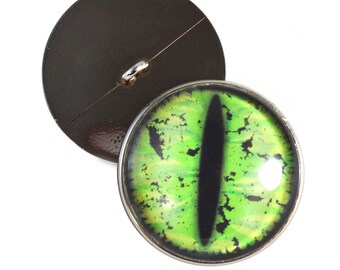 Olhos de botão de dragão grunge verde de 10 mm a 30 mm com haste para costurar e laço, ideais para brinquedos de pelúcia, crochê, bonecas e confecção de joias.