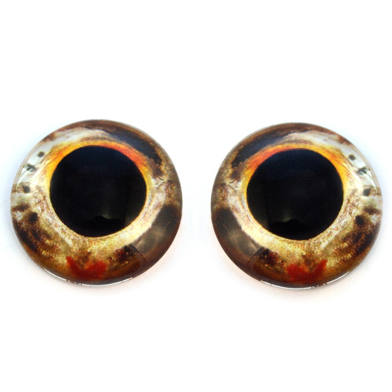 Realistic Cow Glass Eyes 6mm-40mm For Jewelry Making & Doll Crafts - Handmade In USA