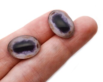 Albino Horse Oval Pale Realistic Glass Eyes - 13mm x 18mm, 18mm x 25mm, 30mm x 40mm Art Doll Eyes Animal Jewelry Sculpture Making