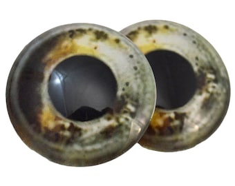 Koi Fish Glass Eyes - Pick Your Size - for Jewelry Making, Art Dolls, Taxidermy, Sculptures - Eyeball Flatback Domed Circle Cabochons