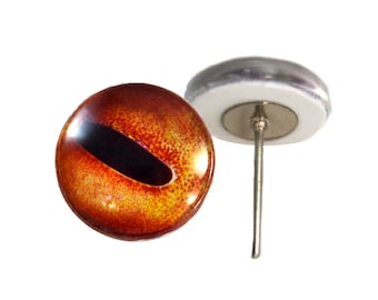 Oranje octopus glazen ogen op draad pin palen voor naald vilten pop maken benodigdheden - Kies uw maat 6mm, 8mm, 10mm, 12mm, 14mm, 16mm