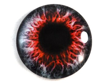 30mm Red Demon Sew On Glass Doll Eyes Button Looped Stuffed Animal Plushie 30mm Red Demon Sew On Glass Doll Eyes Button Looped Stuffed Animal Plushie