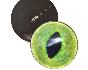 Olhos de botão verde-claro para gatos, de 10 mm a 30 mm, com presilhas para costurar, ideais para bichos de pelúcia feitos à mão, crochê, bonecas e joias.