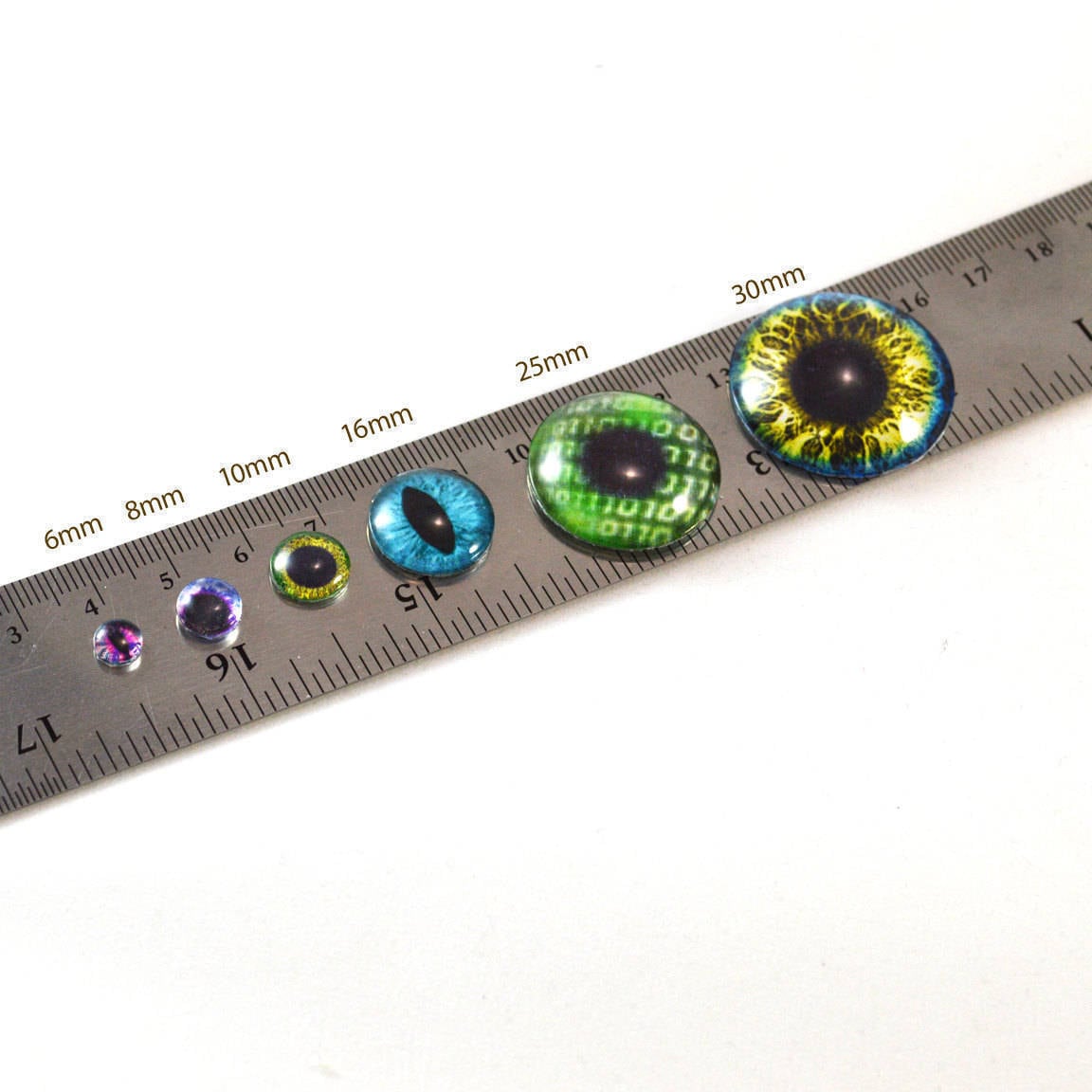 10mm - 30mm brązowy koń realistyczne guziki oczy przyszyć