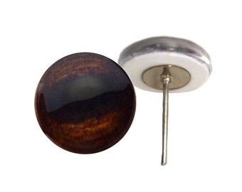 Donkerbruin paard met glazen ogen op draadpennen voor het maken van vilten poppen en andere ambachten - kies je maat 6 mm, 8 mm, 10 mm, 12 mm, 14 mm, 16 mm