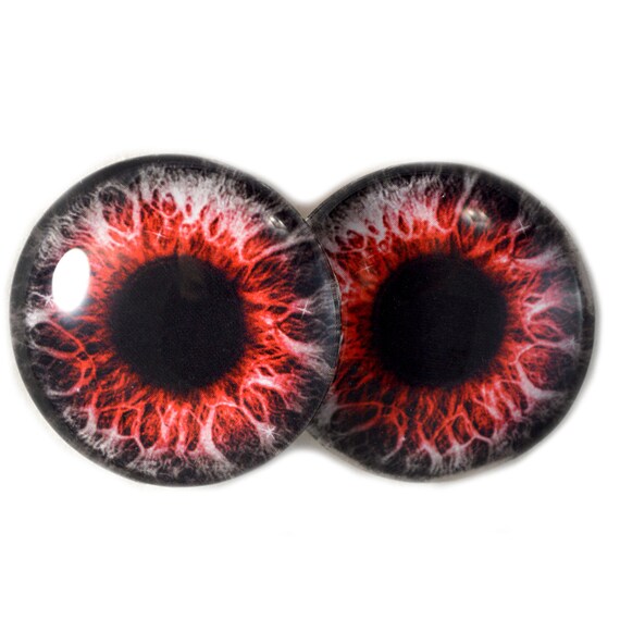 Red Demon Zombie Glass Eyes 6mm - 60mm Jewelry Art Dolls Taxidermy