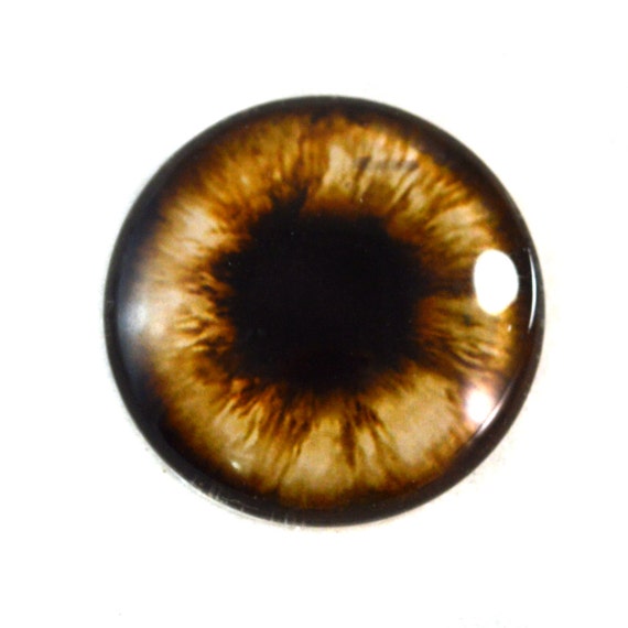 25mm Single Intense Blue Human Fantasy Glass Eye for Taxidermy Sculptures or Jewelry Making Crafts