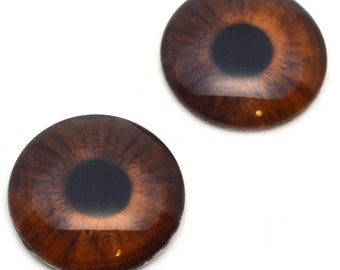 Dark Brown Human Glass Eyes – Handmade Glass Eyes