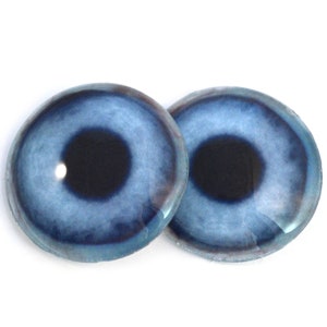 Blue Dog Flatback Glass Cabochon Animal Eyes 6mm to 78mm