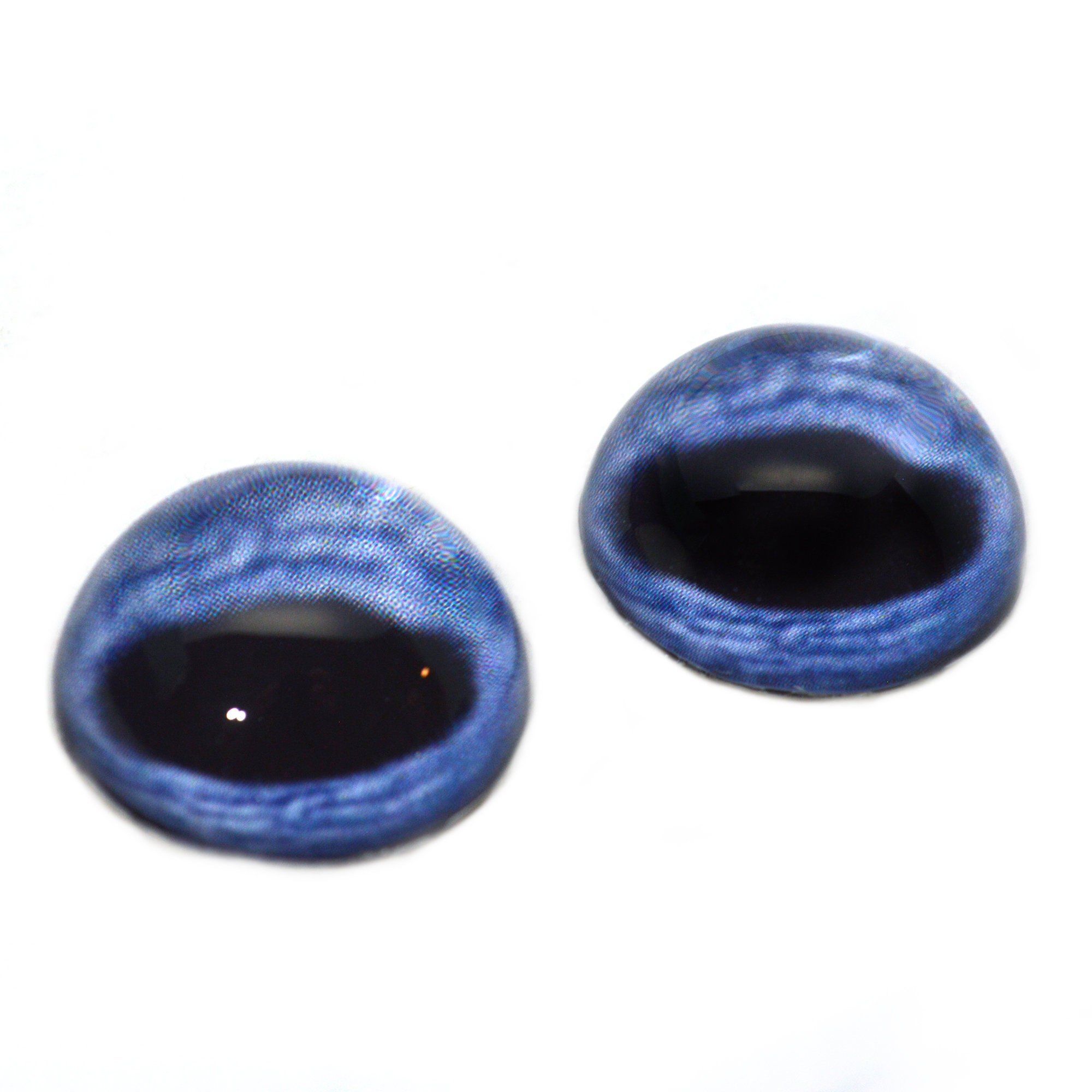 Side Glance Blue Human Glass Eyes 6mm to 60mm Jewelry Making Art Doll Parts  Taxidermy Sculpture Bloodshot Eyeball Flatback Domed Cabochons 