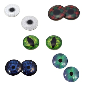 5 Pairs Winter Wonderland Bundle Glass Eye Cabochons Set of 10 Eyes-Bulk Wholesale Lot-Taxidermy Art Sculptures or Jewelry, glass domes