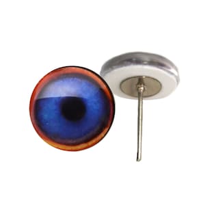 Blue Goose Realistic Glass Eyes On Wire Pin Posts for Felt Doll Making & Other Crafts - Choose Your Size 6mm, 8mm, 10mm, 12mm, 14mm, 16mm