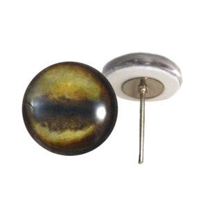 Realistic Antelope Glass Eyes On Wire Pin Posts for Needle Felting Doll Making Supplies - Choose Your Size 6mm, 8mm, 10mm, 12mm, 14mm, 16mm