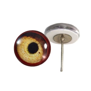 Vulture Glass Eyes On Wire Pin Posts for Felt Doll Making and Other Crafts - Choose Your Size 6mm, 8mm, 10mm, 12mm, 14mm, 16mm