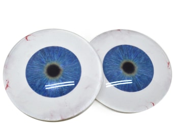 Extraterrestrial Blue Alien Glass Eyes 6mm 8mm 10mm 12mm 14mm 16mm 20mm 25mm 30mm 40mm 50mm 60mm Jewelry Art Doll Taxidermy Sculpture Domed