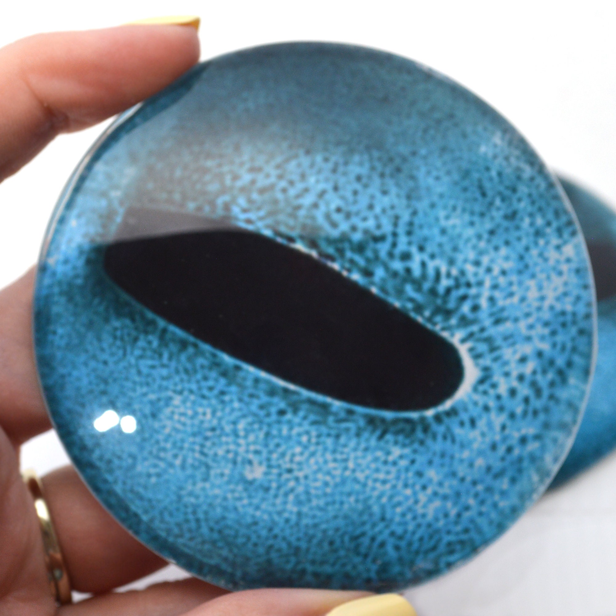 Giant 78mm Blue Octopus Glass Eyes 3 Inch Large Faux Taxidermy Ocean Art Nautical Craft Supplies Sculpture Creature Dome Round Flatback