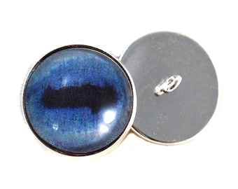 Olhos de botão realistas de cabra azul, de 10 mm a 30 mm, para costurar na haste com laço, ideais para brinquedos de pelúcia, bichinhos de crochê, bonecas e confecção de joias.