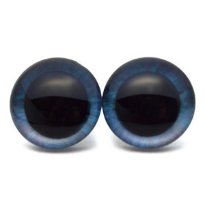 Rich Deep Blue Human Style Plastic Safety Eyes for Handmade Amigurumi Doll Making DIY Stuffed Animal Lock Washer 10mm 16mm 20mm 24mm 40mm