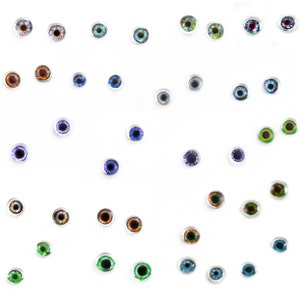 Wholesale Bulk Glass Eye Cabochons 20 Sets of 6mm Doll Glass Eyes for Doll or Jewelry Making