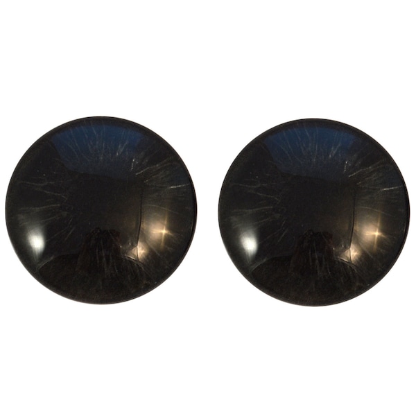 All Black Realistic Glass Eyes 6mm 8mm 10mm 12mm 14mm 16mm 20mm 25mm 30mm 40mm Jewelry Art Dolls Taxidermy Sculpture Flatback Domed Cabochon