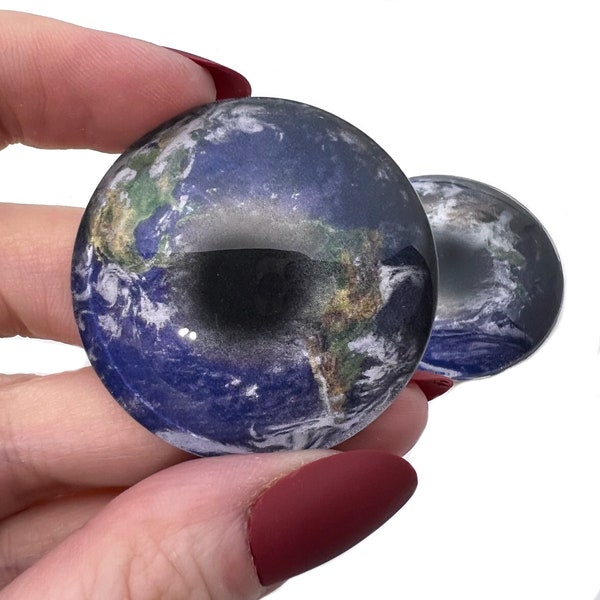 Planet Earth World Glass Eye Cabochons 6mm to 60mm Jewelry Wire Wrapping Pendant Making Art Doll Parts Faux Taxidermy Sculpture Blue Green