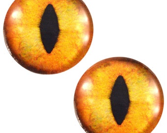 12mm Glass Duck Eyes Pair Taxidermy Sculptures or Jewelry Making Crafts Set of 2 