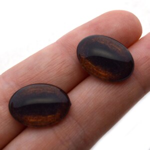 Dark Brown Realistic Oval Horse Glass Eyes Sizes 13mm x 18mm, 18mm x 25mm, 30mm x 40mm Art Doll Eyes Animal Jewelry Sculpture Making Crafts image 3