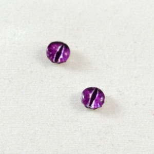 6mm drago viola occhio vetro cabochon - occhi di vetro per bambola o gioielli Making - Set di 2