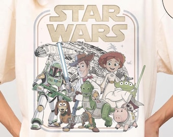 Disney Retro Toy Story Star Wars Shirt,May The 4th Be With You Disney Tee,Funny Pixar Toy Story Mashup Tee, Disney Star Wars Day Family Trip