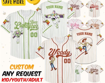 Personalized Cowboy Sheriff Baseball Jersey, Custom Name Button Down Shirt Collection, Youth Adult Sports Top, Theme Park Birthday Gift