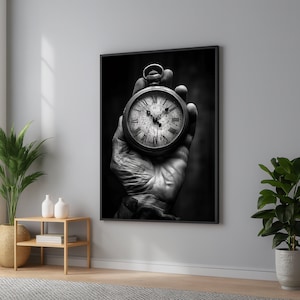 Vintage Pocket Watch Canvas Print: Antique Timepiece Photography Wall Art