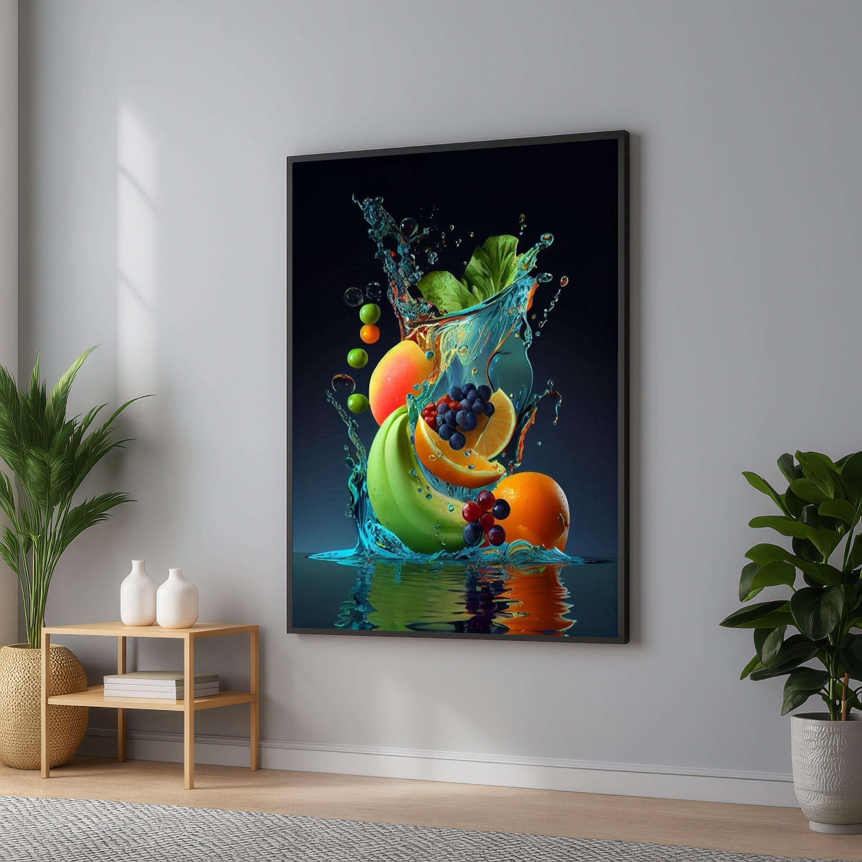 Colorful Fruit Canvas Print: Modern Kitchen Wall Art - Etsy