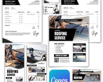 Überdachung Business Marketing Kit - Canva Vorlagen (Digitaler Download)