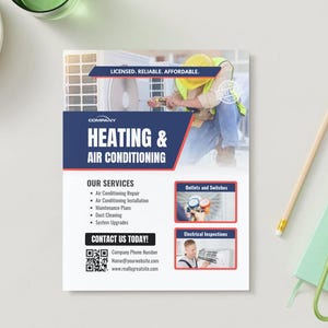 HVAC Heating & Air Conditioning Business Marketing Kit – Canva Templates (Digital Download) image 2