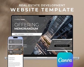 Canva Website Template - komplett anpassbare Landing Page für Canva - komplett anpassbare Landing Page