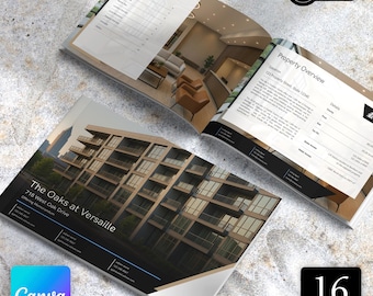 "Immobilienangebots-Memorandum-Vorlage, Wohnungs- & Stadthausentwicklung, 16-seitige Canva-Vorlage (Digitaler Download)"