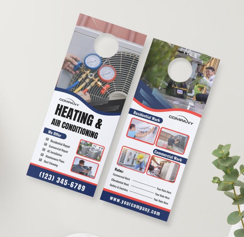 HVAC Heating & Air Conditioning Business Marketing Kit – Canva Templates (Digital Download) image 3