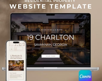Canva Landing Page Vorlage | Einzelobjekt-Auflistung