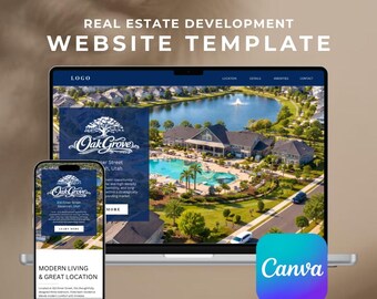 Landing Page Website Template - Canva personalisierbar