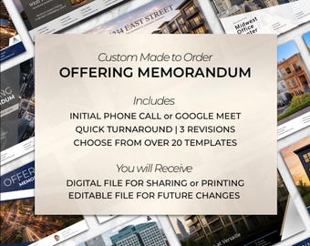 Benutzerdefiniertes Memorandum | Käufer-Pitch Deck (Canva Template, PDF)